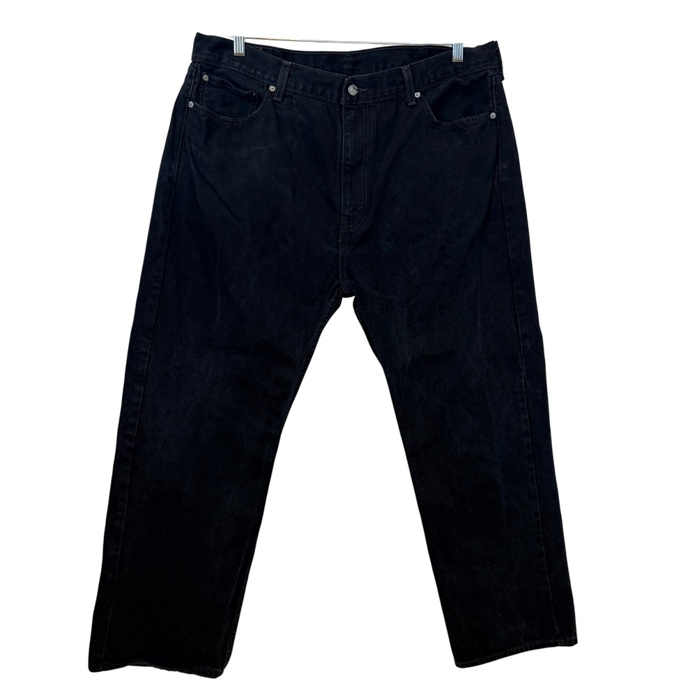 Levi's 505 Regular Fit Straight Leg Cotton‎ Jeans 42x30 Black